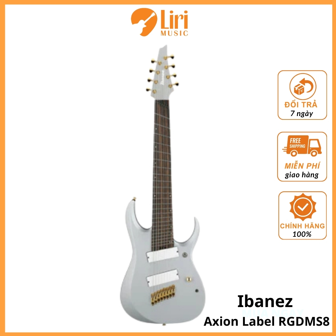Ibanez Axion Label RGDMS8, Classic Silver Matte