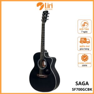 Đàn Guitar Acoustic SAGA SF700GCBK